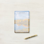 Wasser | Oxbow Bend Jackson Wyoming Post-it Klebezettel (Auf Schreibtisch)