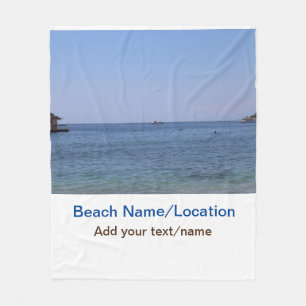 Wasser Ozean Strand Foto Name Text Ort Sommer Fleecedecke