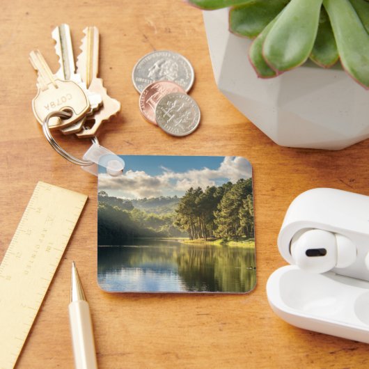 Wasser | Pang Oung Lake & Pine Forest Thailand Schlüsselanhänger (Schreibtisch)