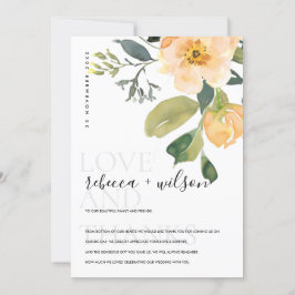 WASSER PASTEL PEACH PEONPEONWASSERFLORALE DANKESKARTE