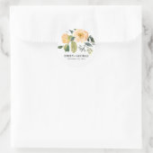 WASSER PASTEL PEACH PEONY WATERCOLOR FLUSSBREITE RUNDER AUFKLEBER (Tasche)