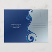 Wasser & Paua Muschel Save the Date Postkarte Insp (Rückseite)