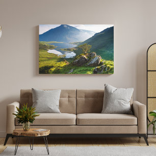 Wasser Pen yr Ole Wen Lake Idwal Snowdonia Park Leinwanddruck