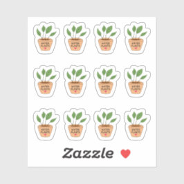 Wasser Pflanze Erinnerung Mini Pflanze Pots Bujo P Aufkleber