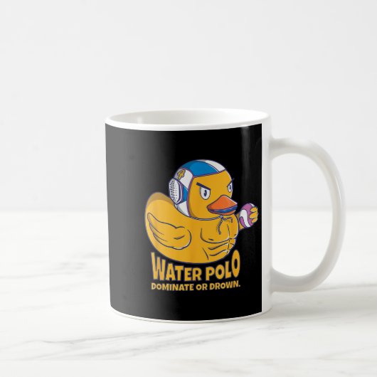 Wasser-Polo-Gummi-Duck-Dominate oder ertrunken auf Kaffeetasse (Rechts)