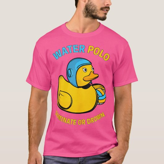 Wasser-Polo-Gummi-Duck-Dominate oder ertrunken auf T-Shirt (Vorderseite)