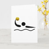Wasser-Polo-universelles Sport-Symbol Karte (Gelbe Blume)