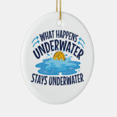 Wasser Polo Was unter Wasser passiert Keramik Ornament (Rechts)