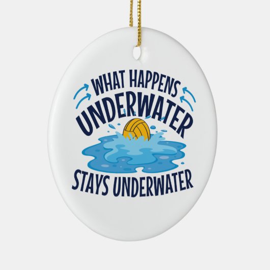 Wasser Polo Was unter Wasser passiert Keramik Ornament (Rechts)