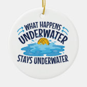 Wasser Polo Was unter Wasser passiert Keramik Ornament (Vorne)