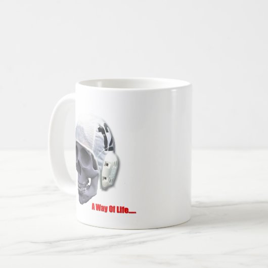 Wasser-Poloschädel Kaffeetasse (Vorderseite Links)