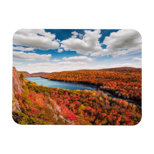Wasser | Porcupine Mountains Michigan Magnet (Horizontal)
