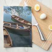 Wasser | Pragser Wildsee Dolomites Italien Geschirrtuch (Viertel Falte)