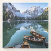 Wasser | Pragser Wildsee Dolomites Italien Glasuntersetzer (Vorderseite)