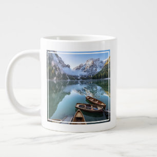 Wasser Pragser Wildsee Dolomites Italien Jumbo-Tasse