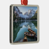 Wasser | Pragser Wildsee Dolomites Italien Ornament Aus Metall (Rechts)