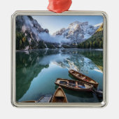 Wasser | Pragser Wildsee Dolomites Italien Ornament Aus Metall (Vorne)