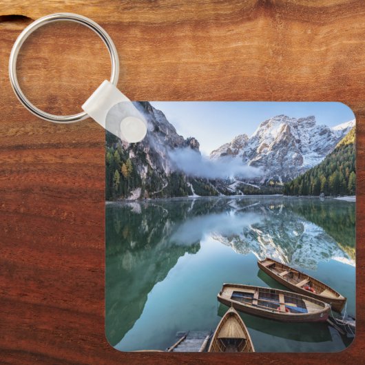 Wasser | Pragser Wildsee Dolomites Italien Schlüsselanhänger (Vorderseite)