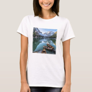 Wasser Pragser Wildsee Dolomites Italien T-Shirt