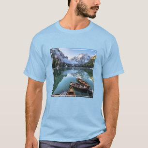Wasser Pragser Wildsee Dolomites Italien T-Shirt