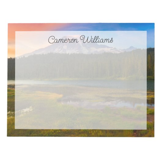 Wasser | Rainier National Park, Washington Notizblock (Vorderseite)