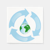 Wasser Recycelnd Papier Napkins Serviette (Vorderseite)