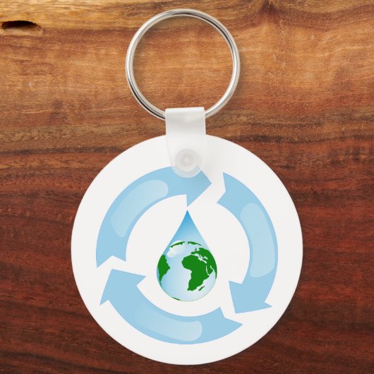 Wasser Recycelnd Schlüsselanhänger (Rückseite)
