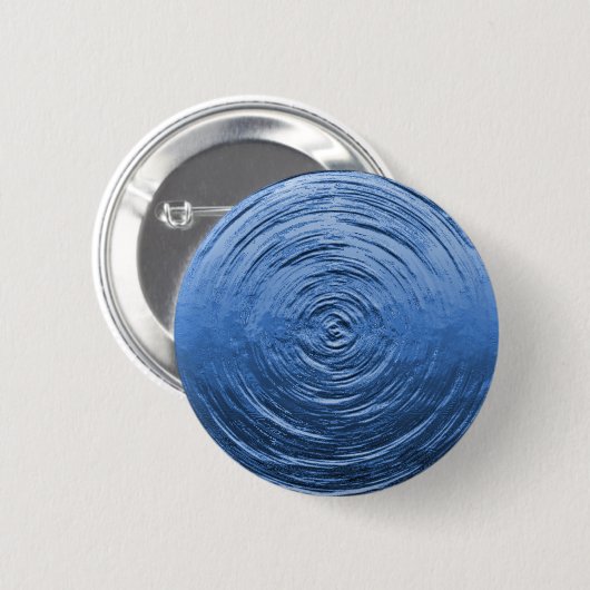 Wasser Rippelblau Button (Vorne & Hinten)