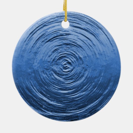 Wasser Rippelblau Keramikornament (Hinten)