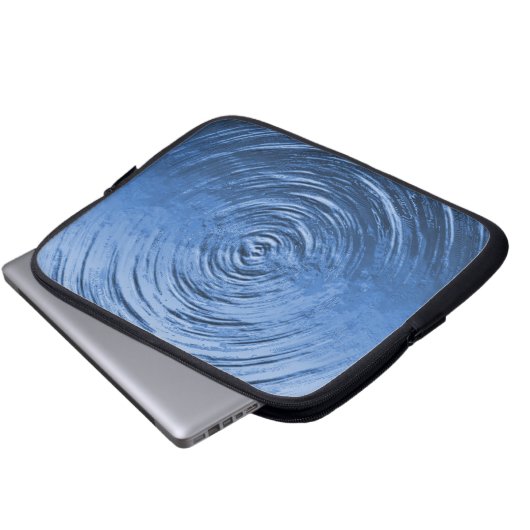 Wasser Rippelblau Laptopschutzhülle (Vorne Knopf)
