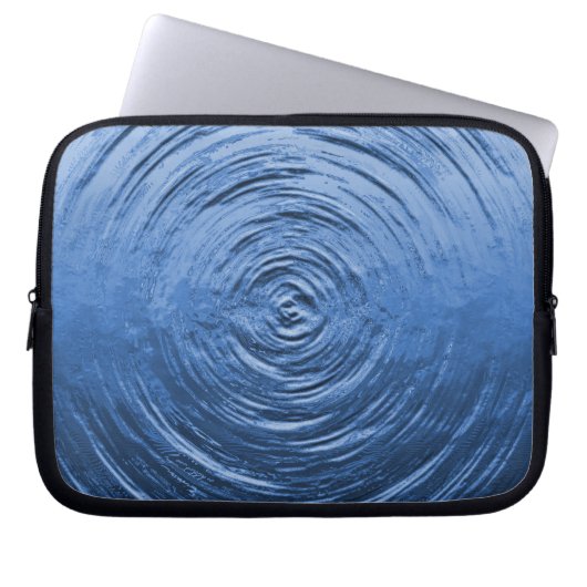 Wasser Rippelblau Laptopschutzhülle (Vorderseite)