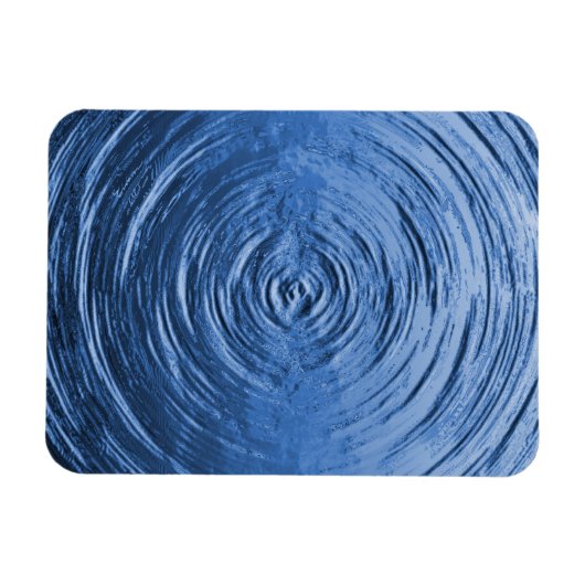 Wasser Rippelblau Magnet (Horizontal)