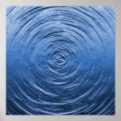 Wasser Rippelblau Poster (Vorne)