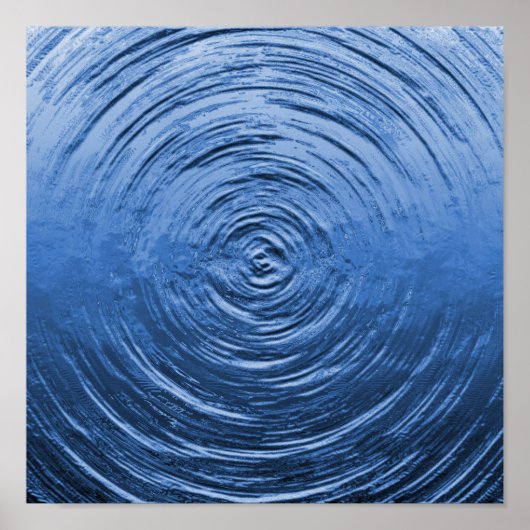 Wasser Rippelblau Poster (Vorne)
