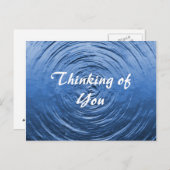 Wasser Rippelblau Postkarte (Vorne/Hinten)