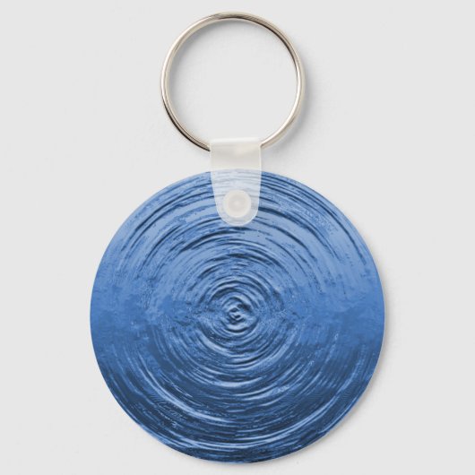 Wasser Rippelblau Schlüsselanhänger (Vorderseite)