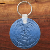 Wasser Rippelblau Schlüsselanhänger (Vorderseite)