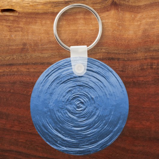 Wasser Rippelblau Schlüsselanhänger (Vorderseite)