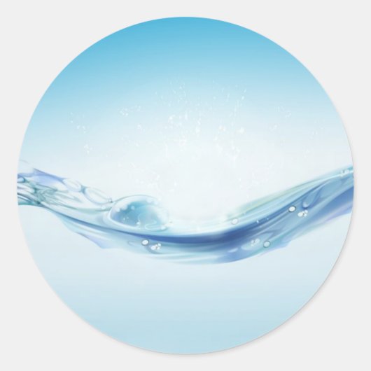 Wasser-Rippeleffekt Runder Aufkleber (Vorderseite)
