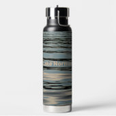 Wasser-Rippling-Waves Blau Beige Schwarz Trinkflasche (Links)