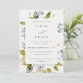 WASSER ROMANTISCHER BABY BLAUE WATERCOLOR FLÖSUNG EINLADUNG (Stehend Vorderseite)