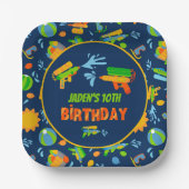 Wasser-Rüstung Battle Pool Party Kinder Sommer Geb Pappteller (Vorderseite)