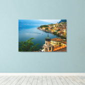 Wasser | San Benedetto Church Lake Garda, Italien Leinwanddruck (Insitu (Holzboden))