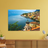 Wasser | San Benedetto Church Lake Garda, Italien Leinwanddruck (Insitu (Wohnzimmer))