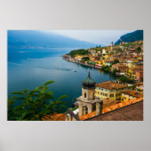 Wasser | San Benedetto Church Lake Garda, Italien Poster (Vorne)