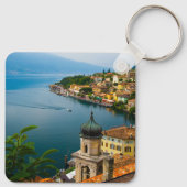 Wasser | San Benedetto Church Lake Garda, Italien Schlüsselanhänger (Rückseite)