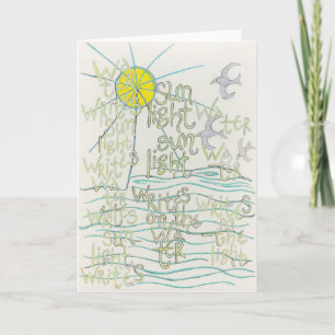 Wasser schreibt Sonnenlicht schreibt Karte