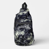 Wasser schwarz und weiß crossbody bag (Vorderseite)