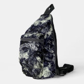 Wasser schwarz und weiß crossbody bag (Rechte Ecke)