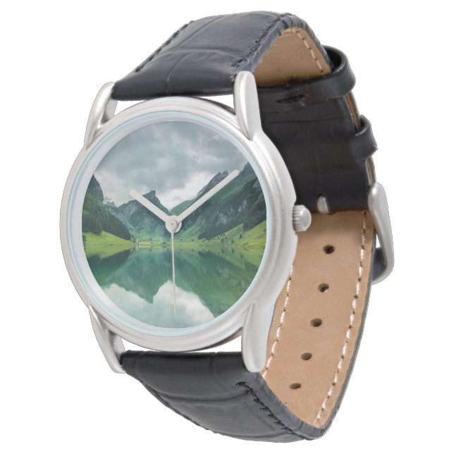 Wasser | Schweizer Alpen Armbanduhr (Schrägansicht)